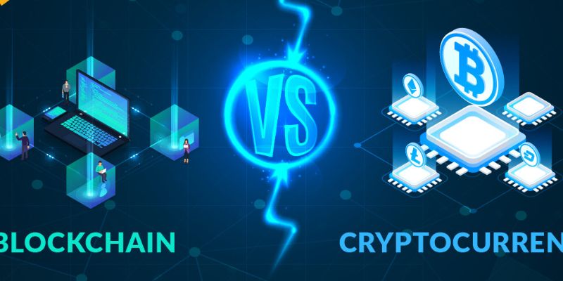 How is cryptocurrency different from blockchain
